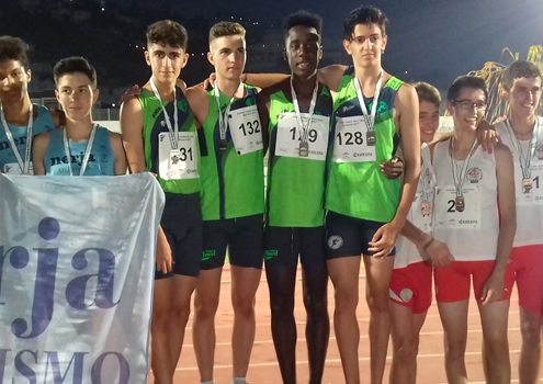 Campeones de Andalucia Cadetes 4X100